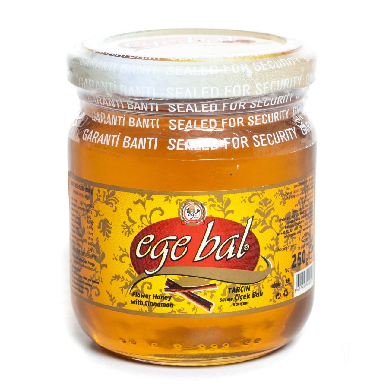 Ege Bal Tarçınlı Süzme Çiçek Balı 250g Cam Kavanoz